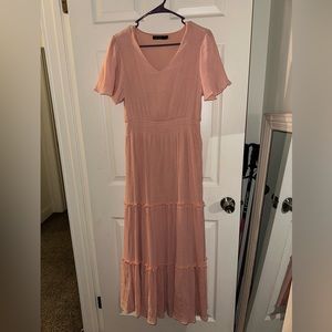 Mika Rose Medium Light Pink Mid-length Dress